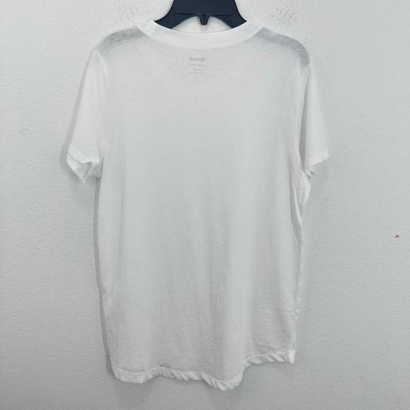 Madewell Softfade Cotton Tee White Crewneck Short Sleeve Classic Basic White Tee - Picture 7 of 7